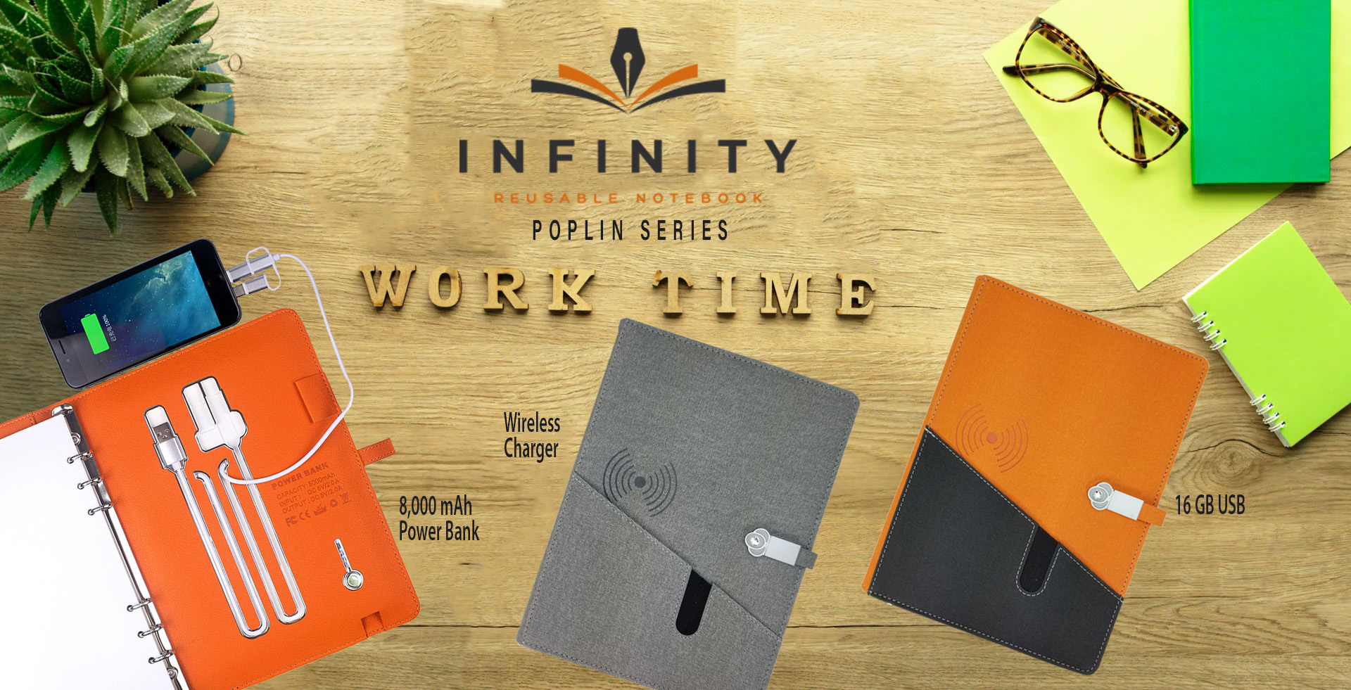 Infinity Poplin Notebook